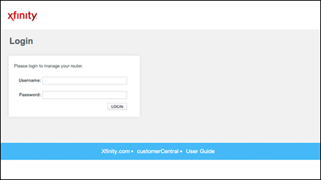 Xfinity Router login